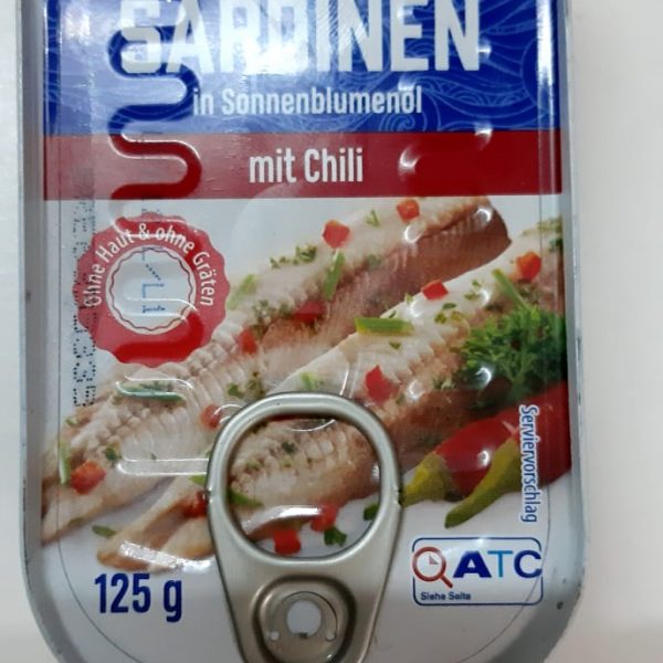 Conserva peste sardine cu chili 125 gr