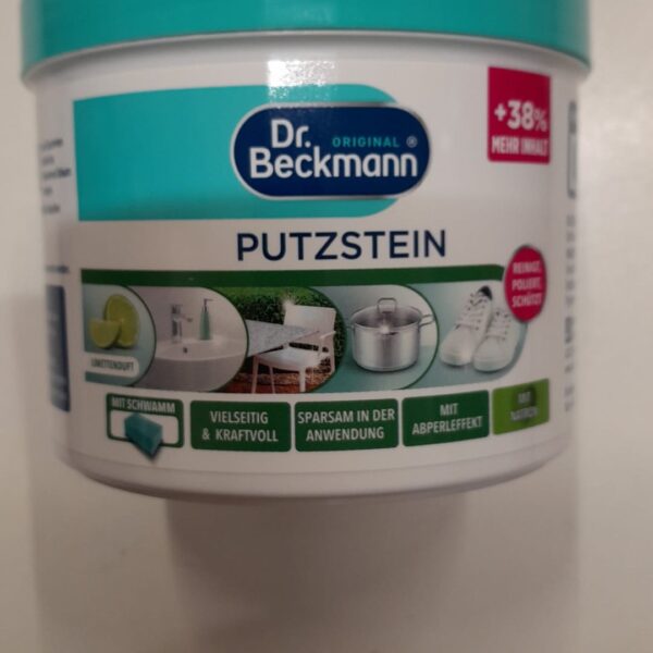 Dr Beckmann pasta ptr curatarea tuturor suprafetelor din baie, bucatarie etc include si un burete 550G gr