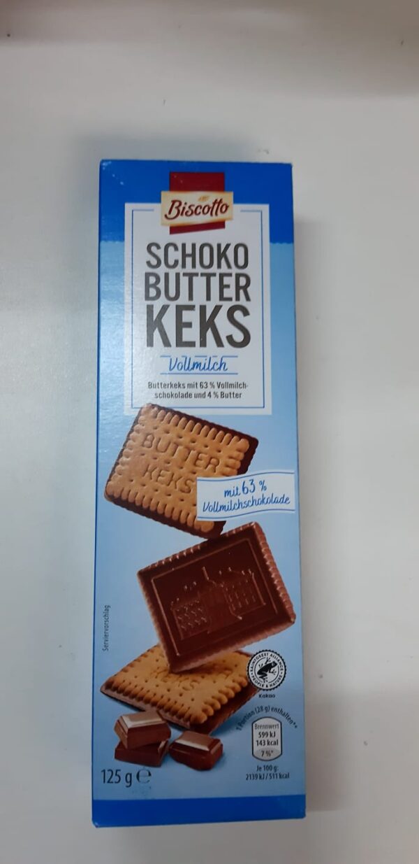 Schoko Butter Keks Biscuiti tras in ciocolata lapte