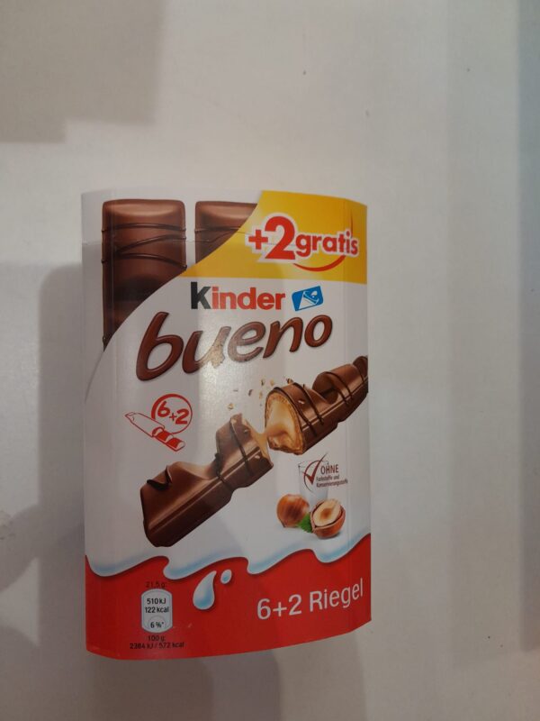 Kinder Bueno cu ciocolata 6 + 2 bucati