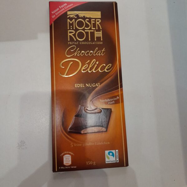 Moser Roth Delice ciocolata cu crema nugat 150g
