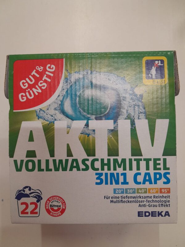 GUT GUSTING  detergent ,activ pentru albe ,capsule, 22 buc