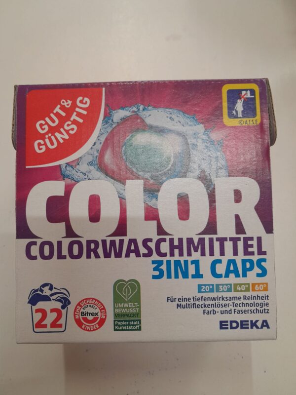 GUT GUSTING  detergent ,activ pentru haine color ,capsule, 22 buc