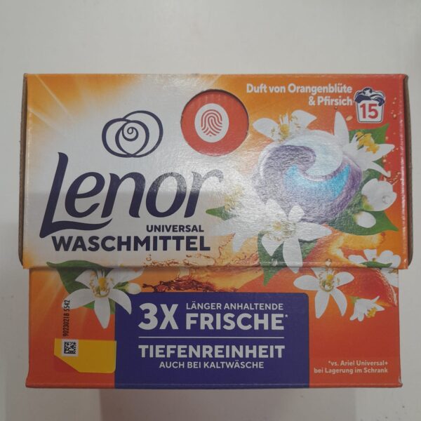 Lenor Orangenblute@Pfirsich detergent capsule universal 15 buc