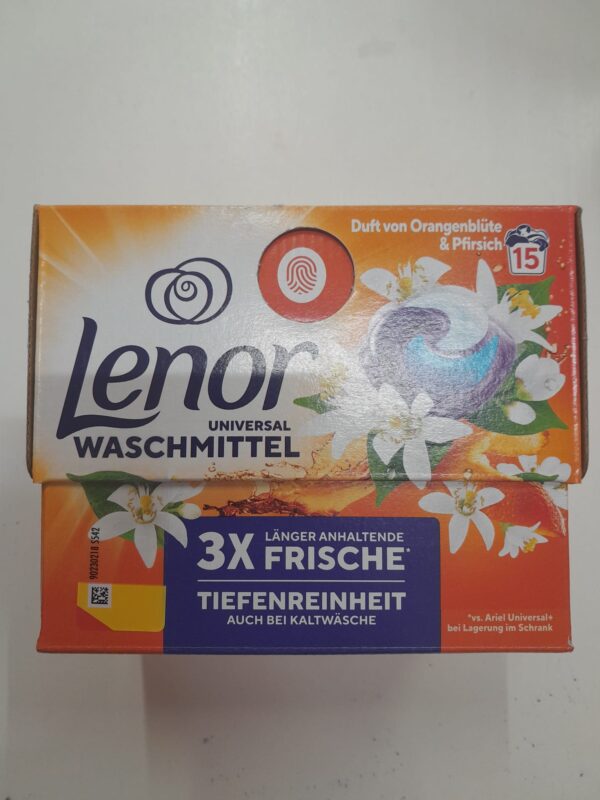 Lenor Orangenblute@Pfirsich detergent capsule universal 15 buc