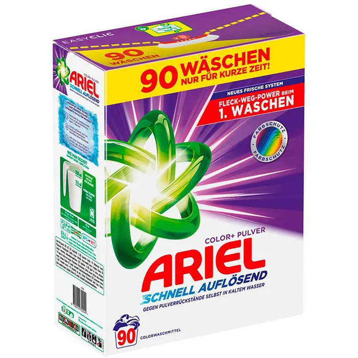 ARIEL detergent praf pentru haine color cu 90 de utilizări, 4,950 kg
