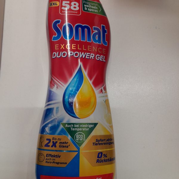 SOMAT excellence duo gel pentru masina de spalat vase 58 utilizari 928 ml