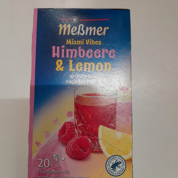 MESSMER ceai de fructe cu zmeura si lamaie 20 plicuri