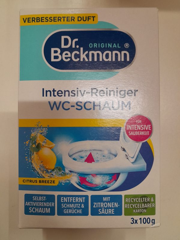 DR BECKMANN spumaintensiva de curatare WC cu miros lamaie 3 plicuri x 100gr