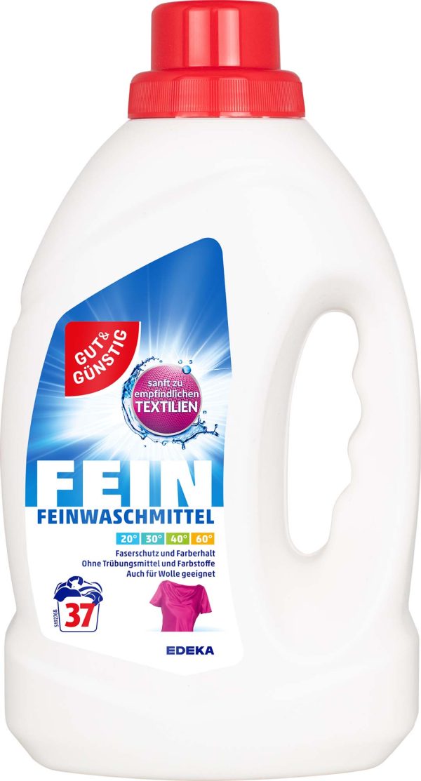 Gut gusting detergent lichid pentru HAINE FINE 37 spalari, 1,5 l